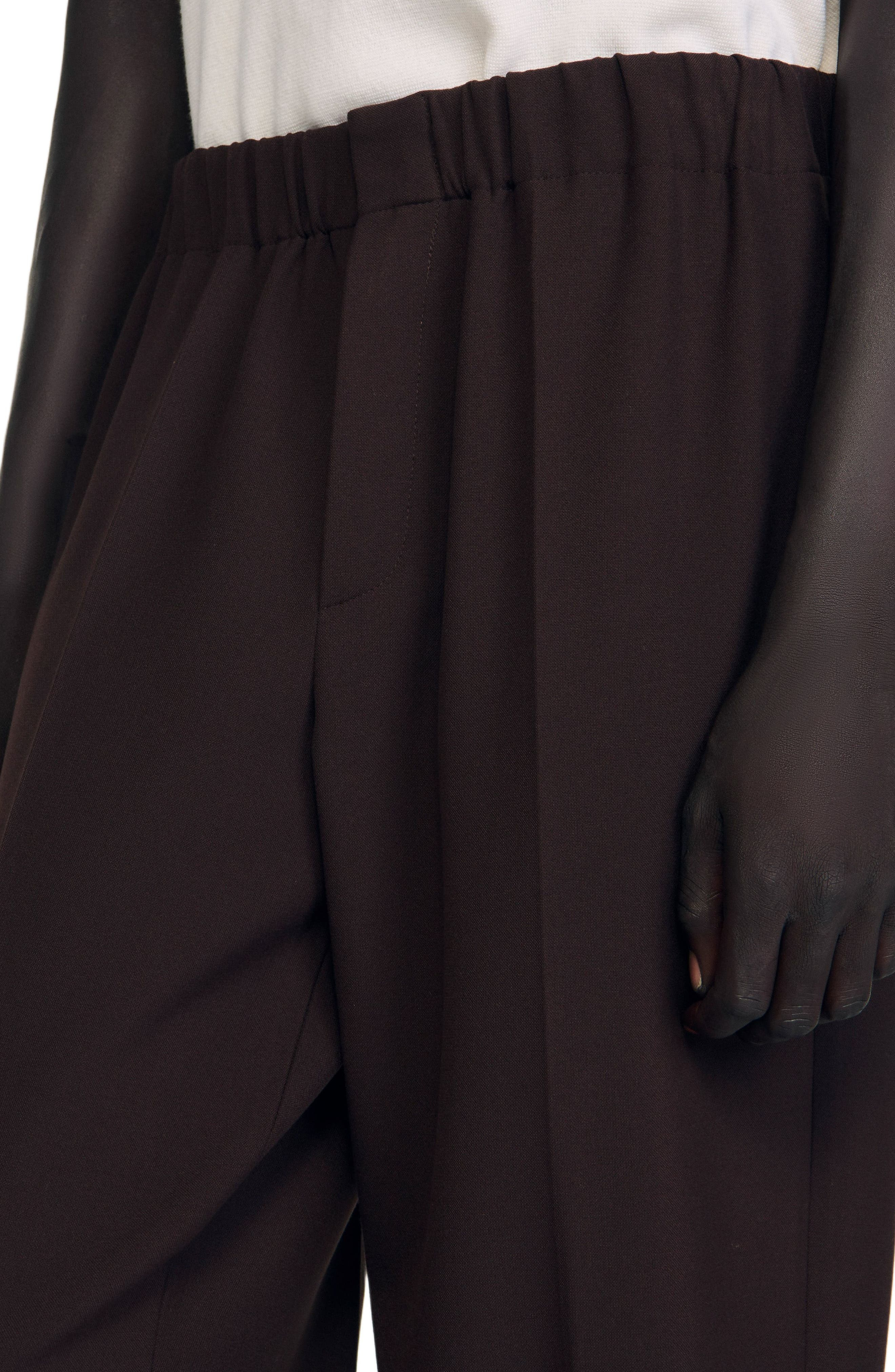 SANDRO Wide-leg trousers in Chocolate at Nordstrom - 4