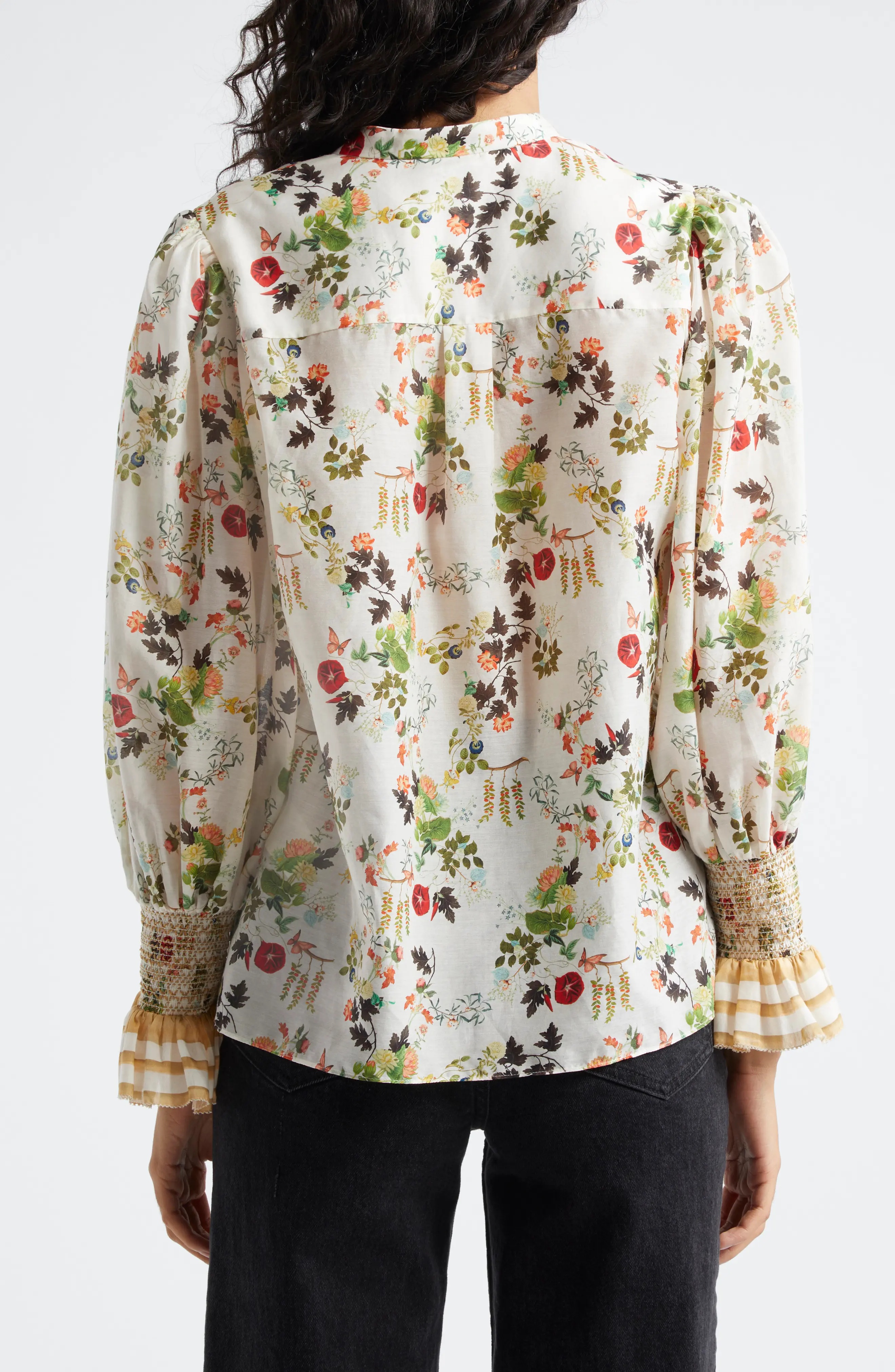 Ilan Floral Cotton & Silk Button-Up Shirt - 2