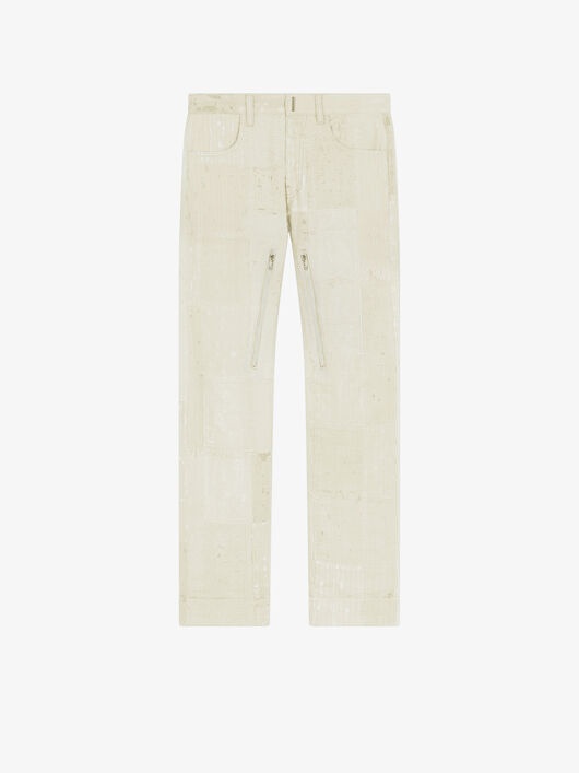 JEANS IN BORO EFFECT DENIM - 1