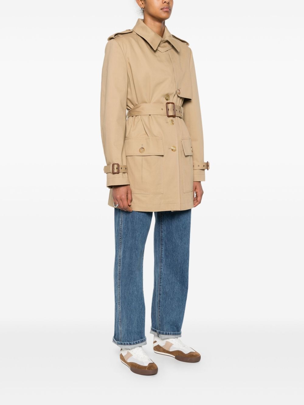 belted trench coat - 3