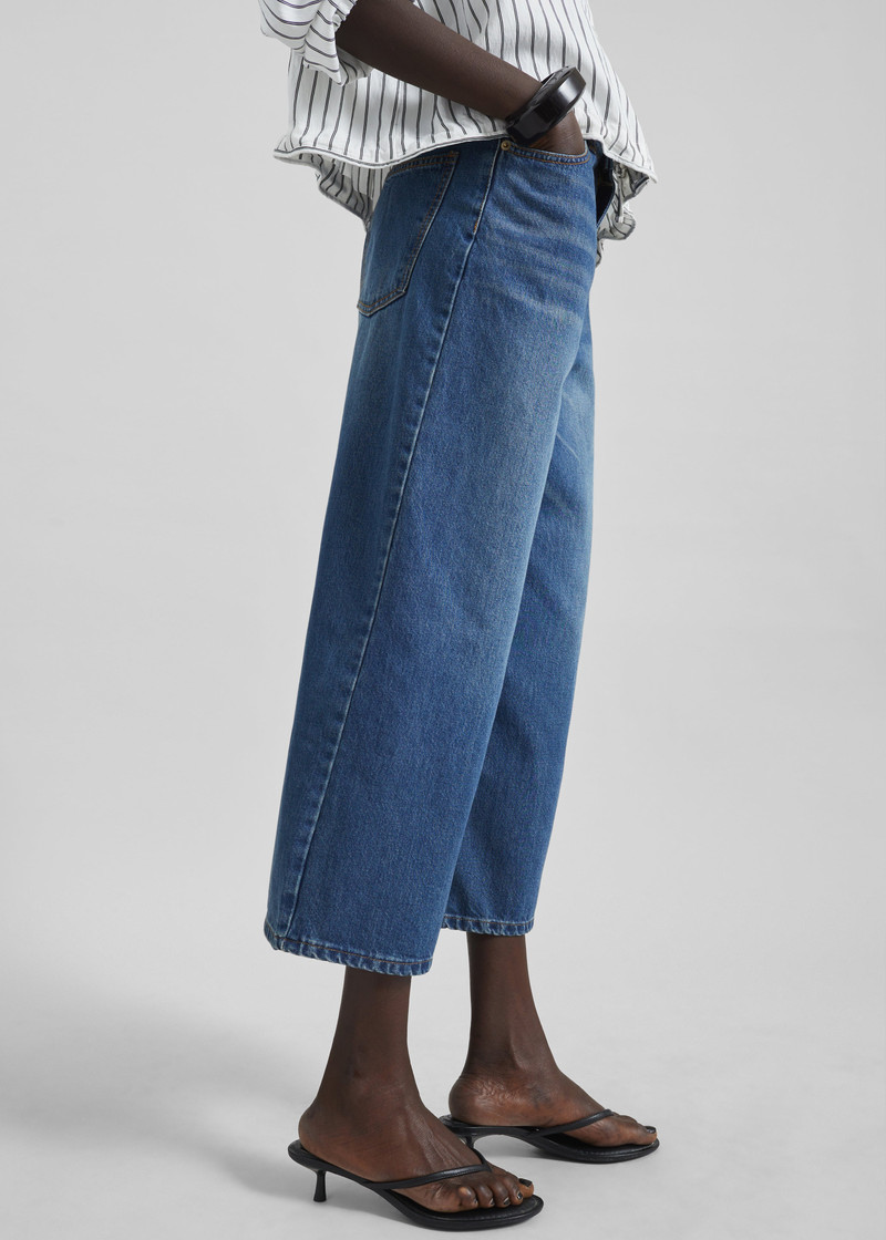 Besdon Denim Culottes - Medium Wash 7