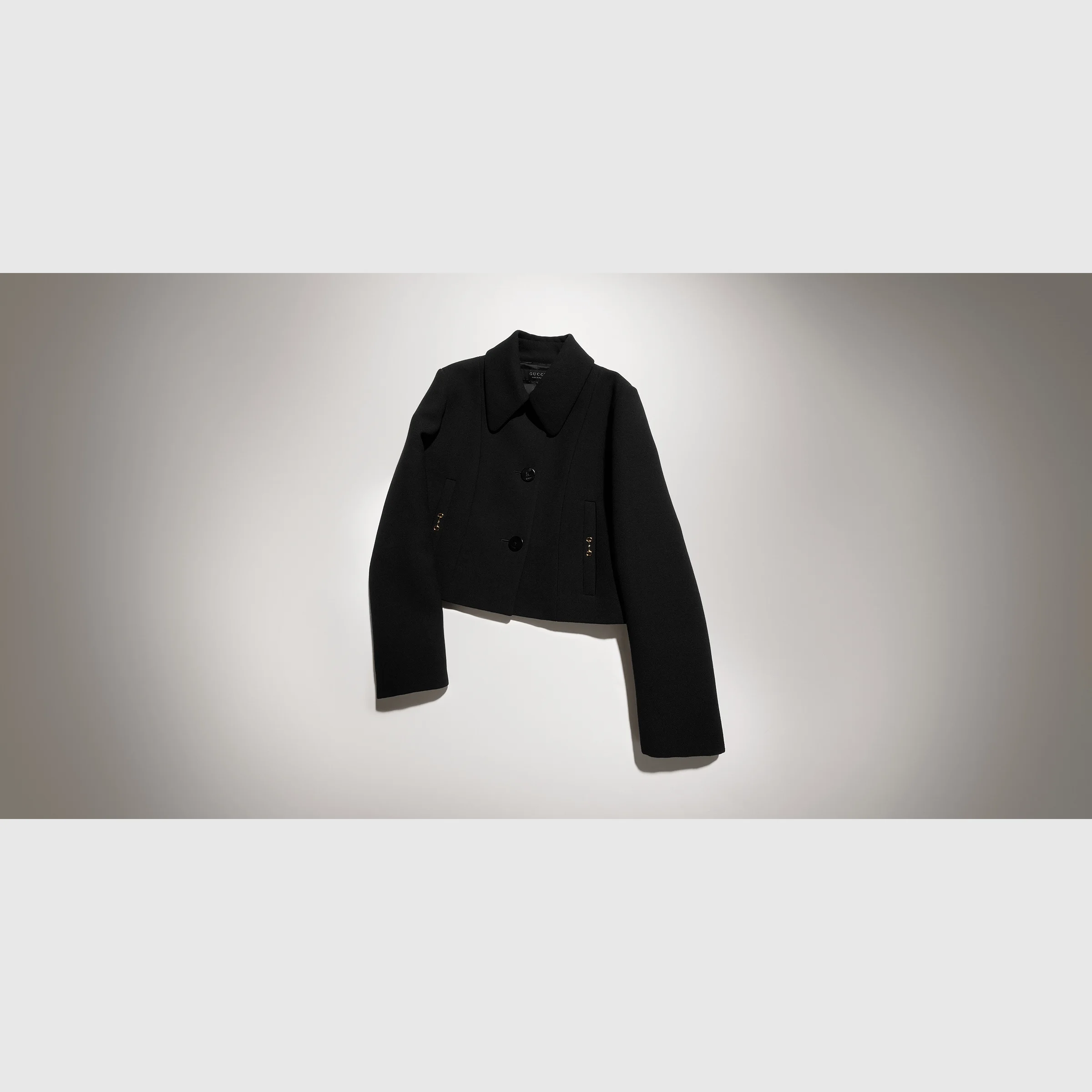 Crêpe wool jacket with Horsebit - 1