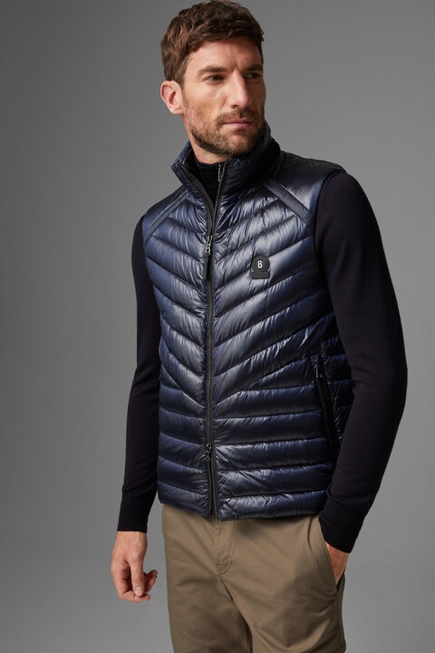 Lasse lightweight down vest in Dark blue - 2