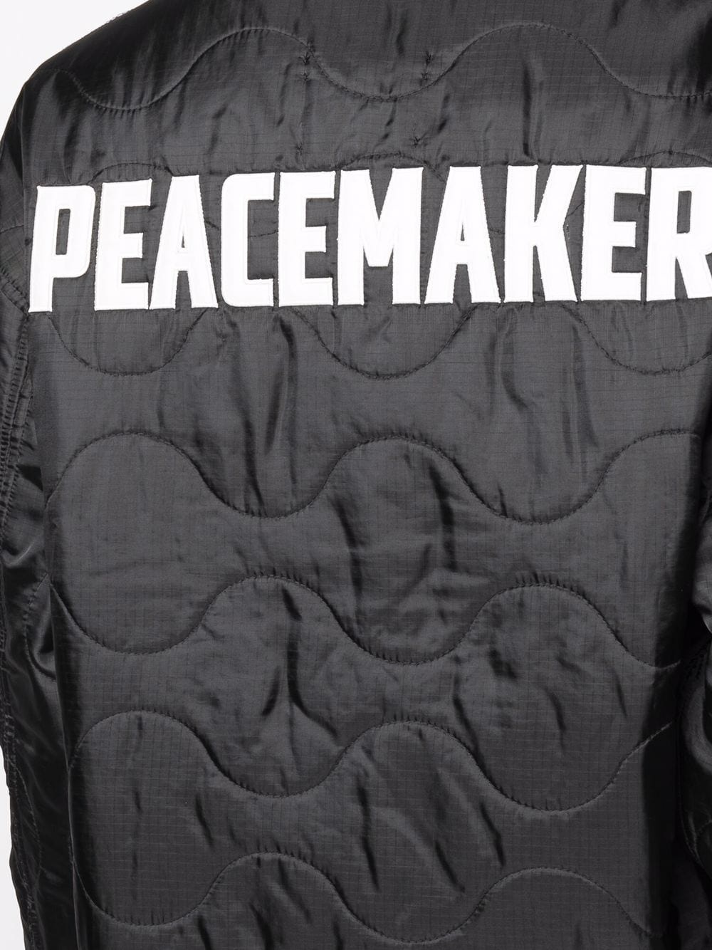 Peacemaker-print quilted jacket - 5