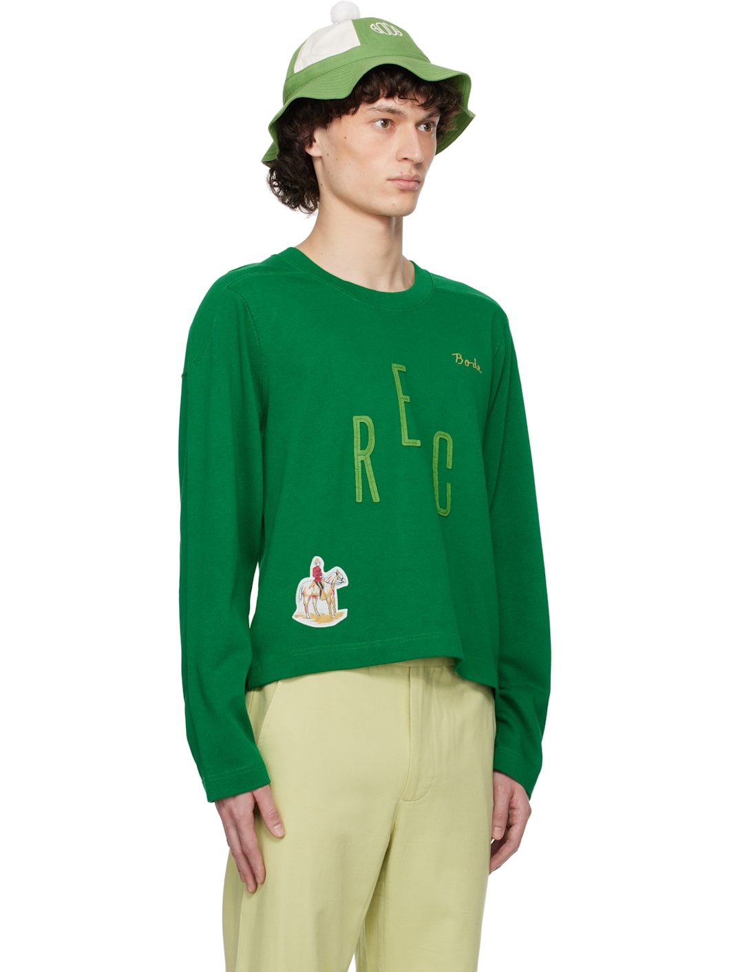 Green 'Rec' Pullover Sweater - 2