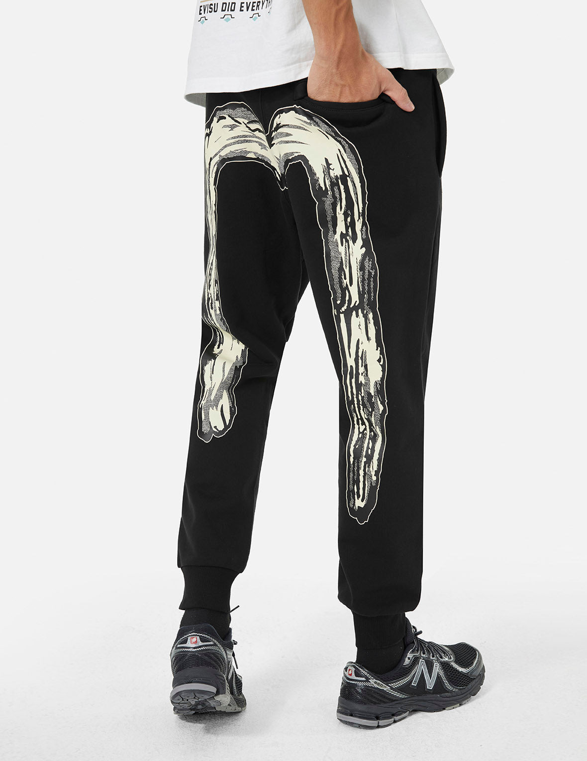 SEAGULL AND HANDBRUSHED DAICOCK PRINT REGULAR FIT SWEATPANTS - 11
