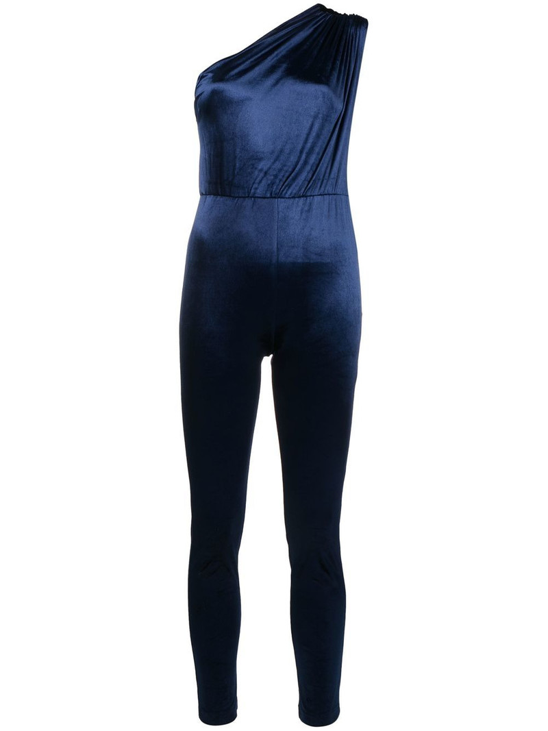 velvet one-shoulder jumpsuit 1
