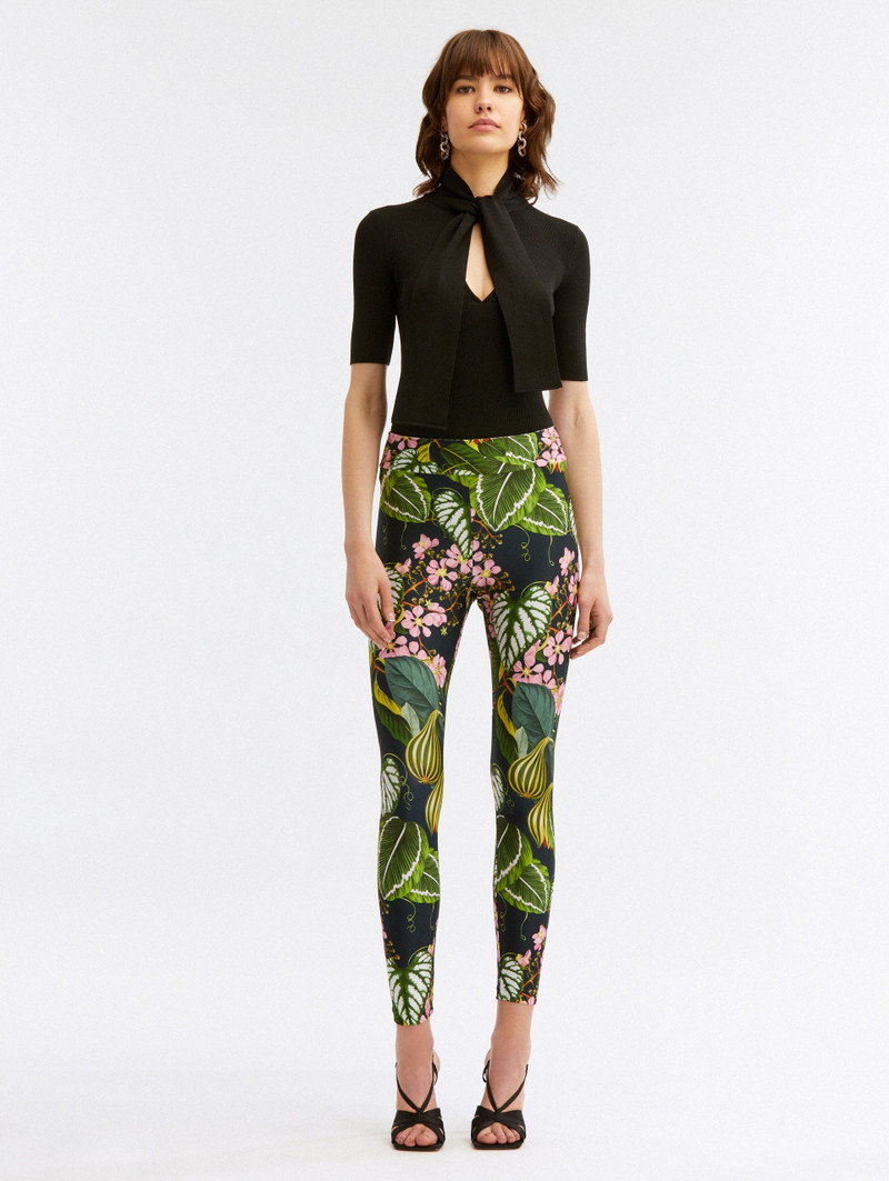 Oscar de la Renta TIE-NECK RIBBED PULLOVER outlook