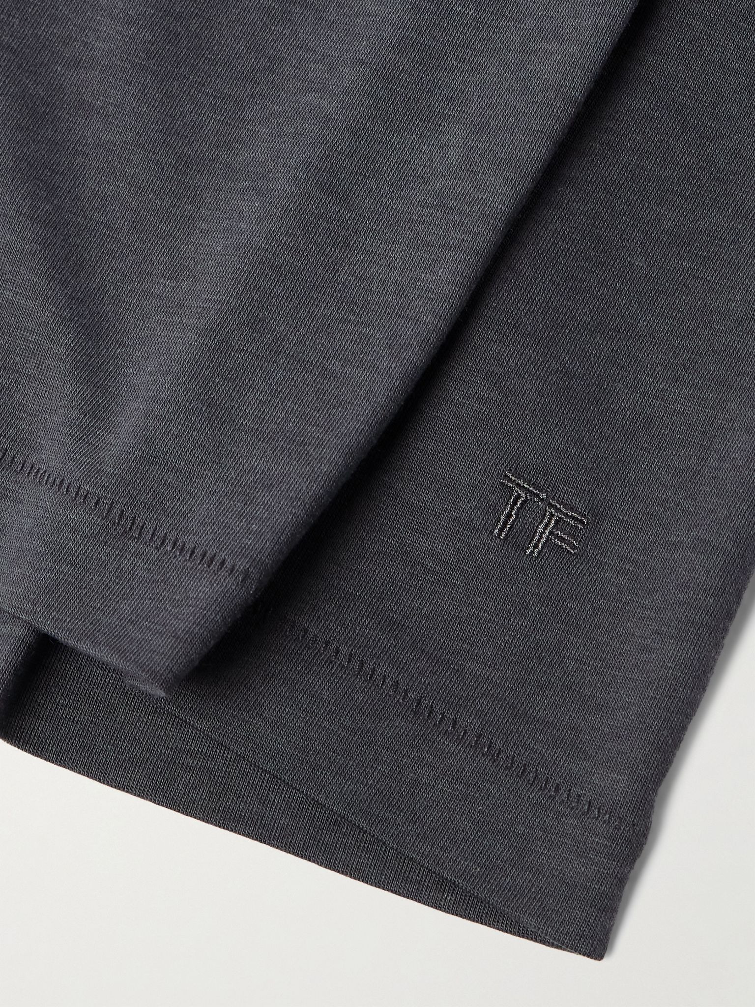 Lyocell and Cotton-Blend Jersey T-Shirt Navy - 5