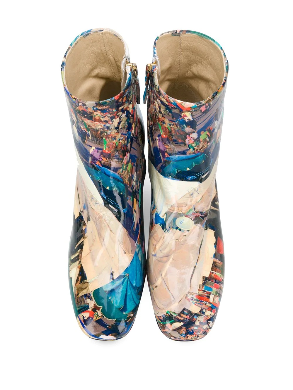 photo-print ankle boots - 4