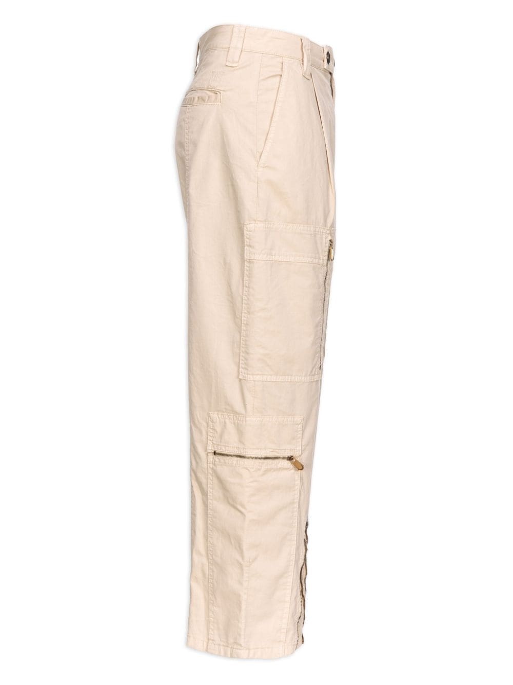 multiple-pocket pleated straight-leg trousers - 2