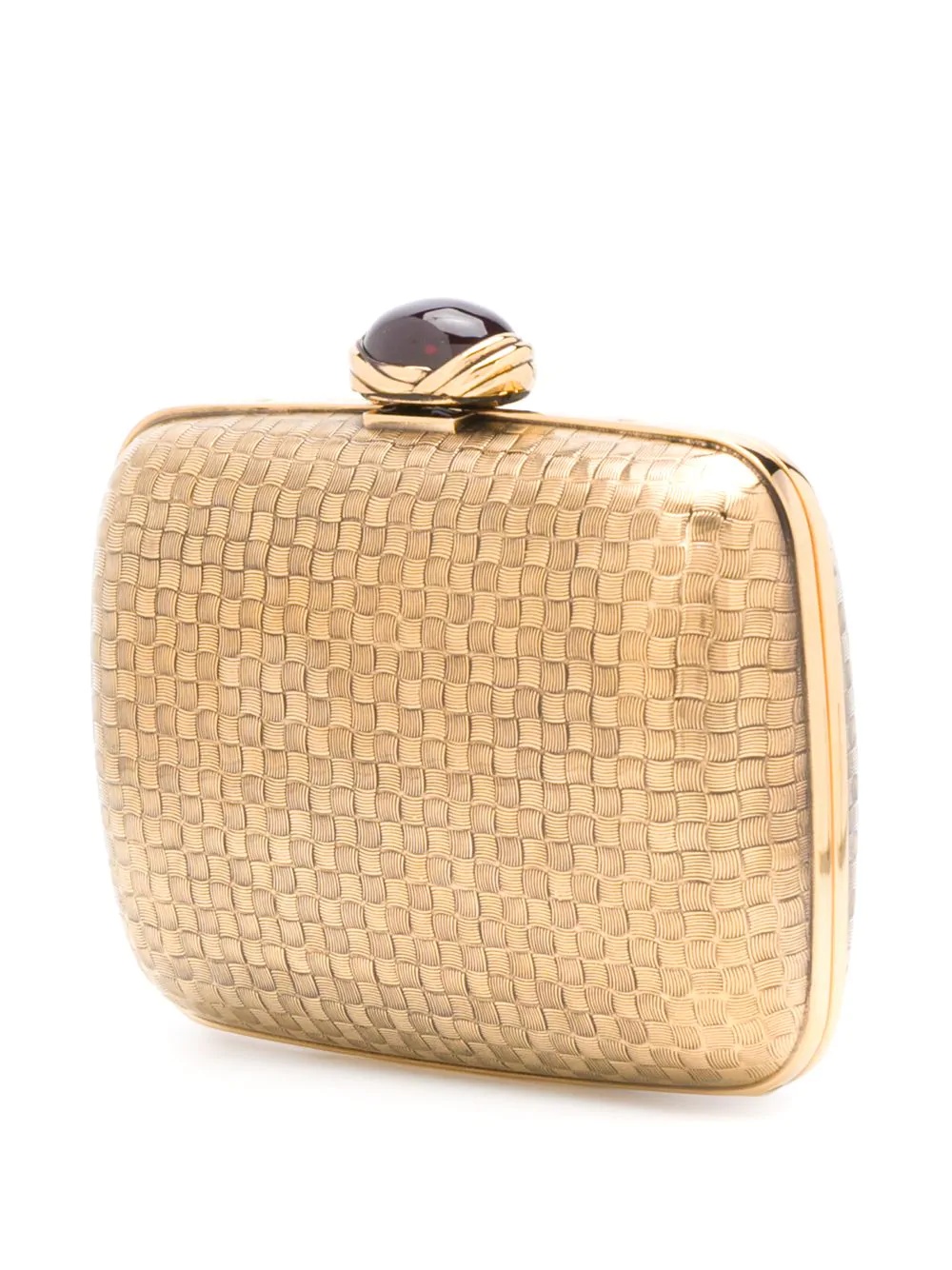 mini woven metal clutch - 3