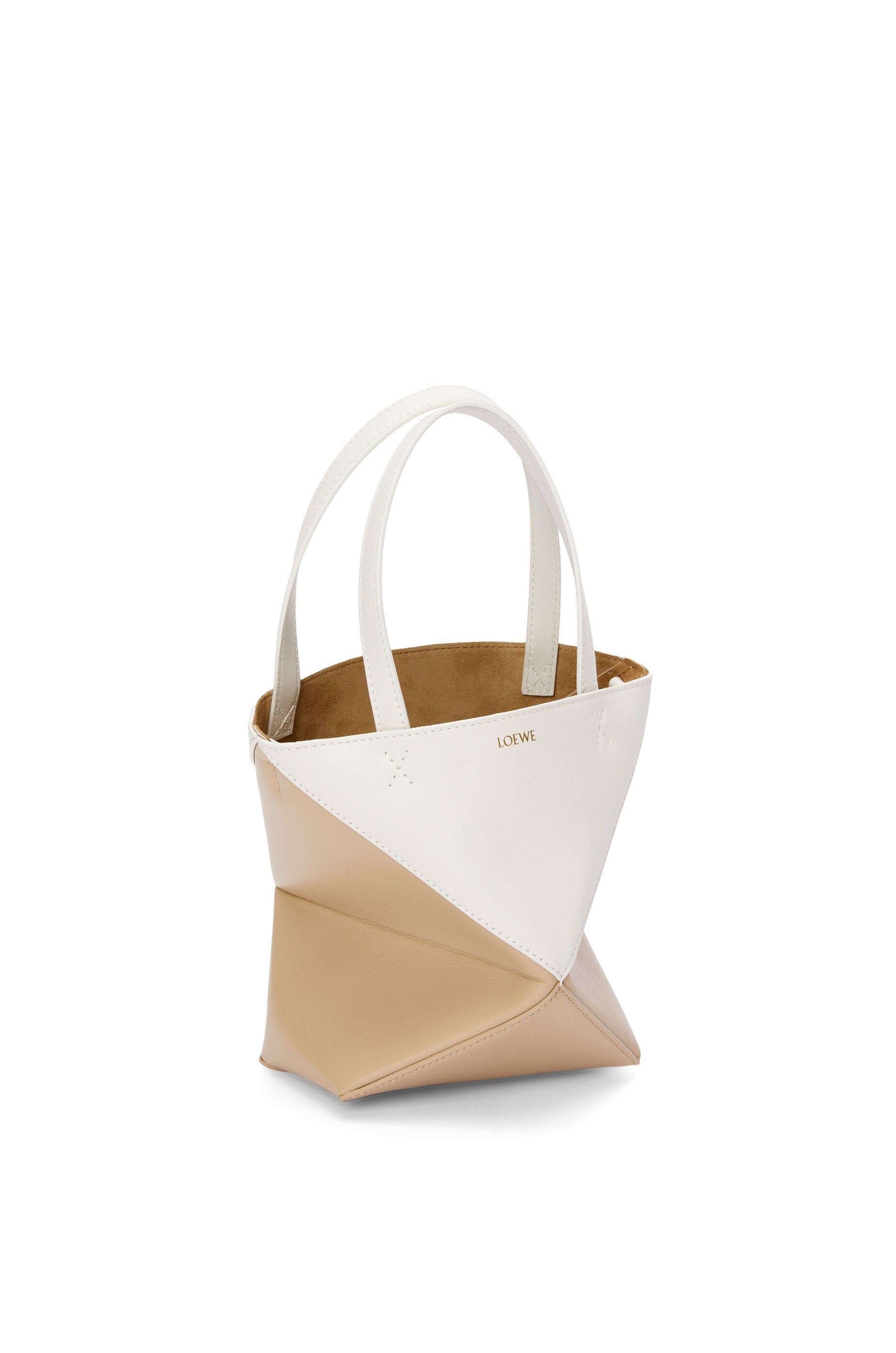 Mini Puzzle Fold Tote in shiny calfskin - 5