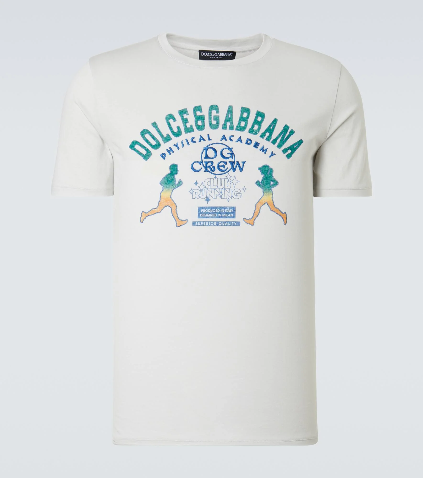 Embroidered printed cotton jersey T-shirt - 1