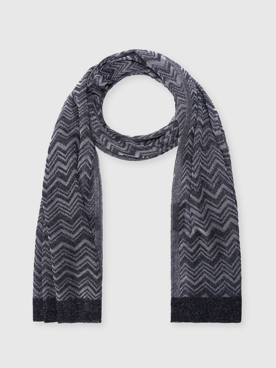 Zig zag viscose blend scarf - 1