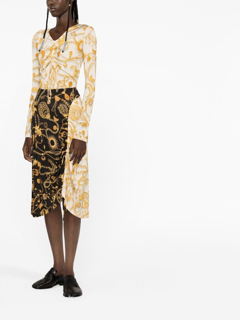 Ornament Moon-print midi skirt - 3