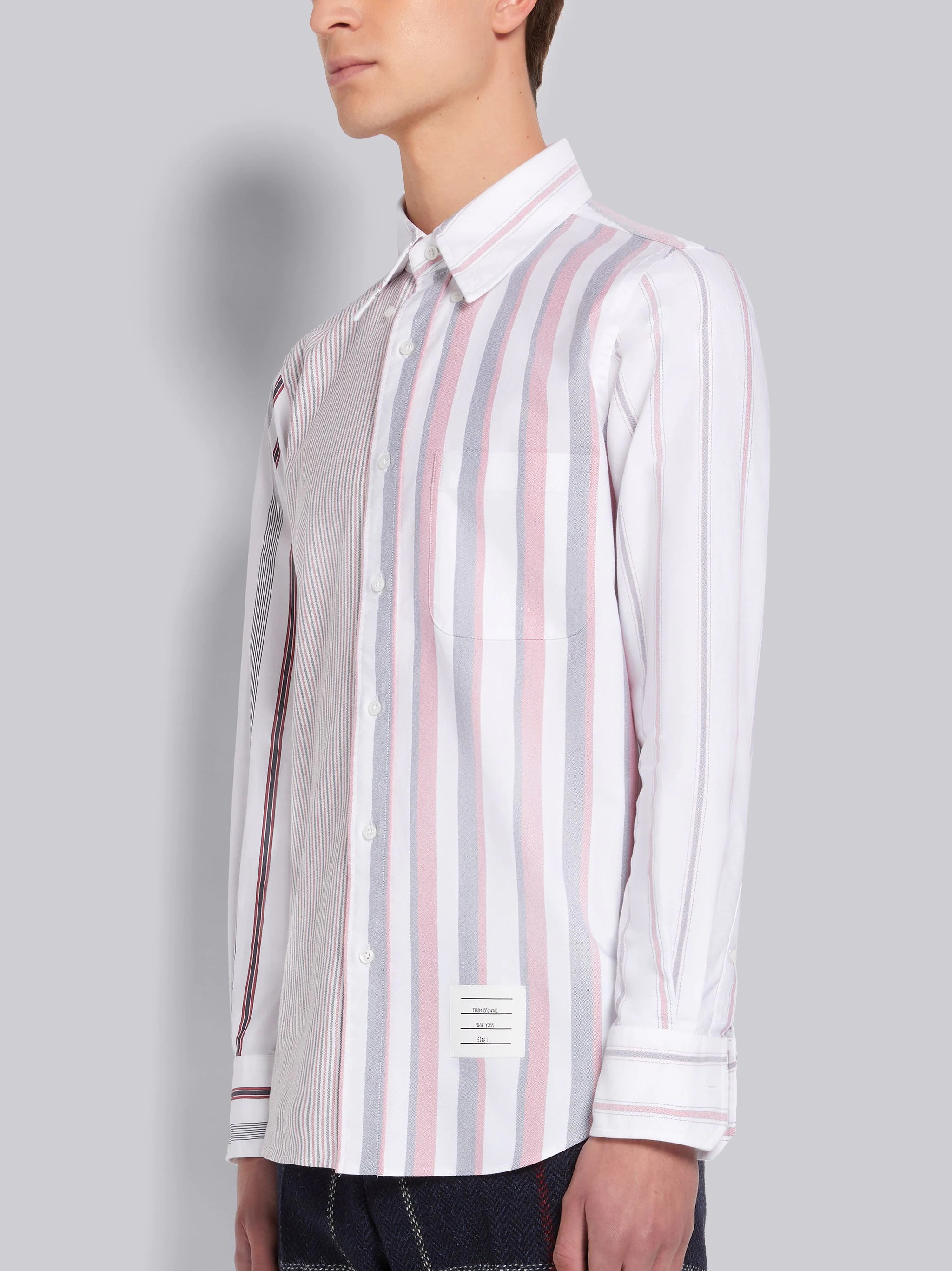 Multicolor Fun-Mix Striped Oxford Straight Fit Shirt - 2