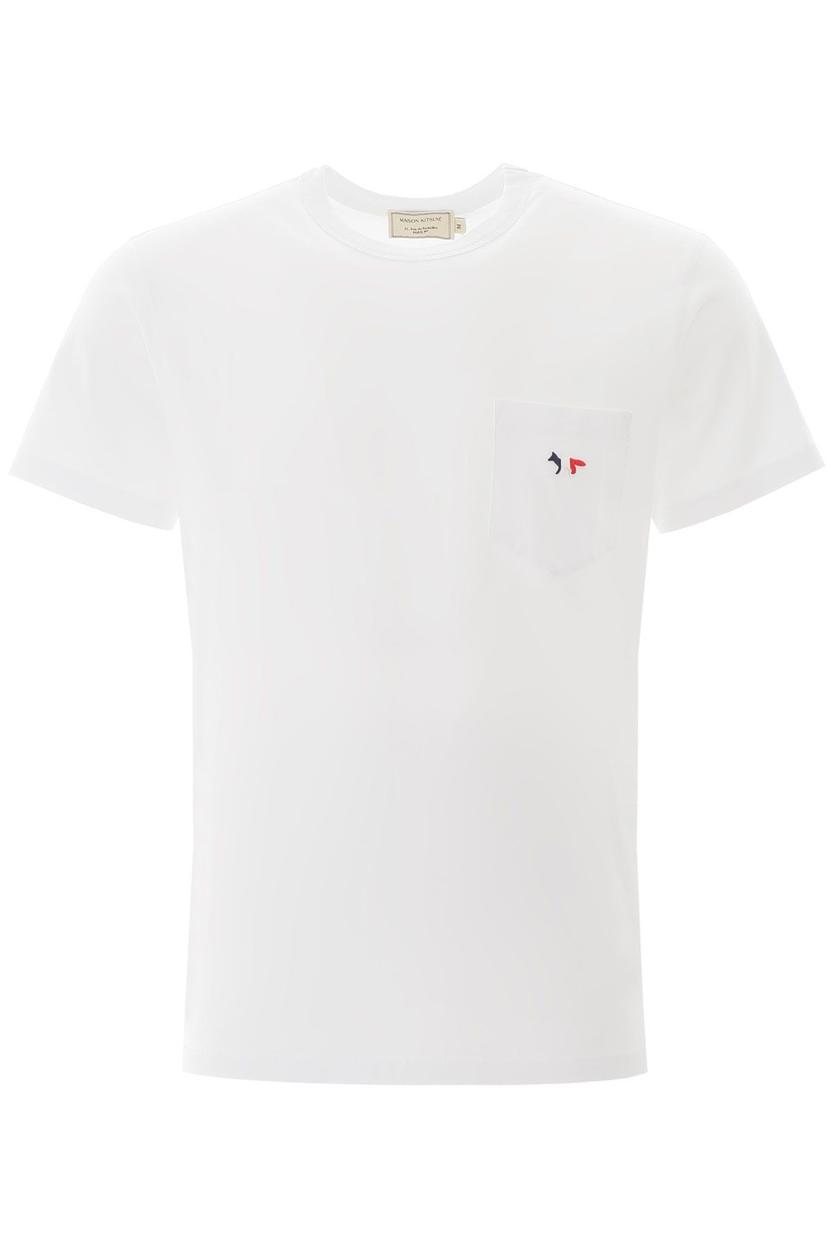 T-SHIRT WITH POCKET AND TRICOLOUR FOX - 1