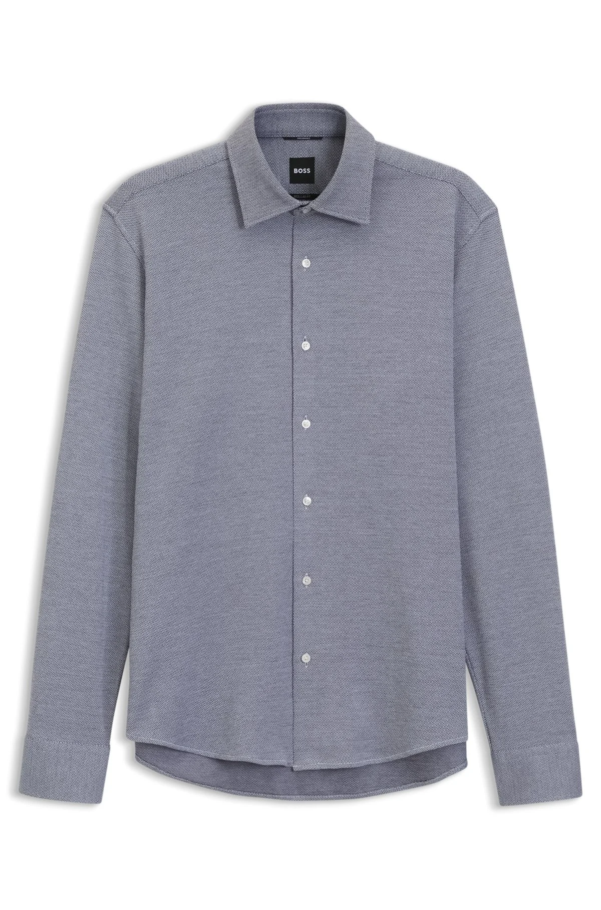 PATTERNED REGULAR-FIT SHIRT IN COTTON JERSEY - 1