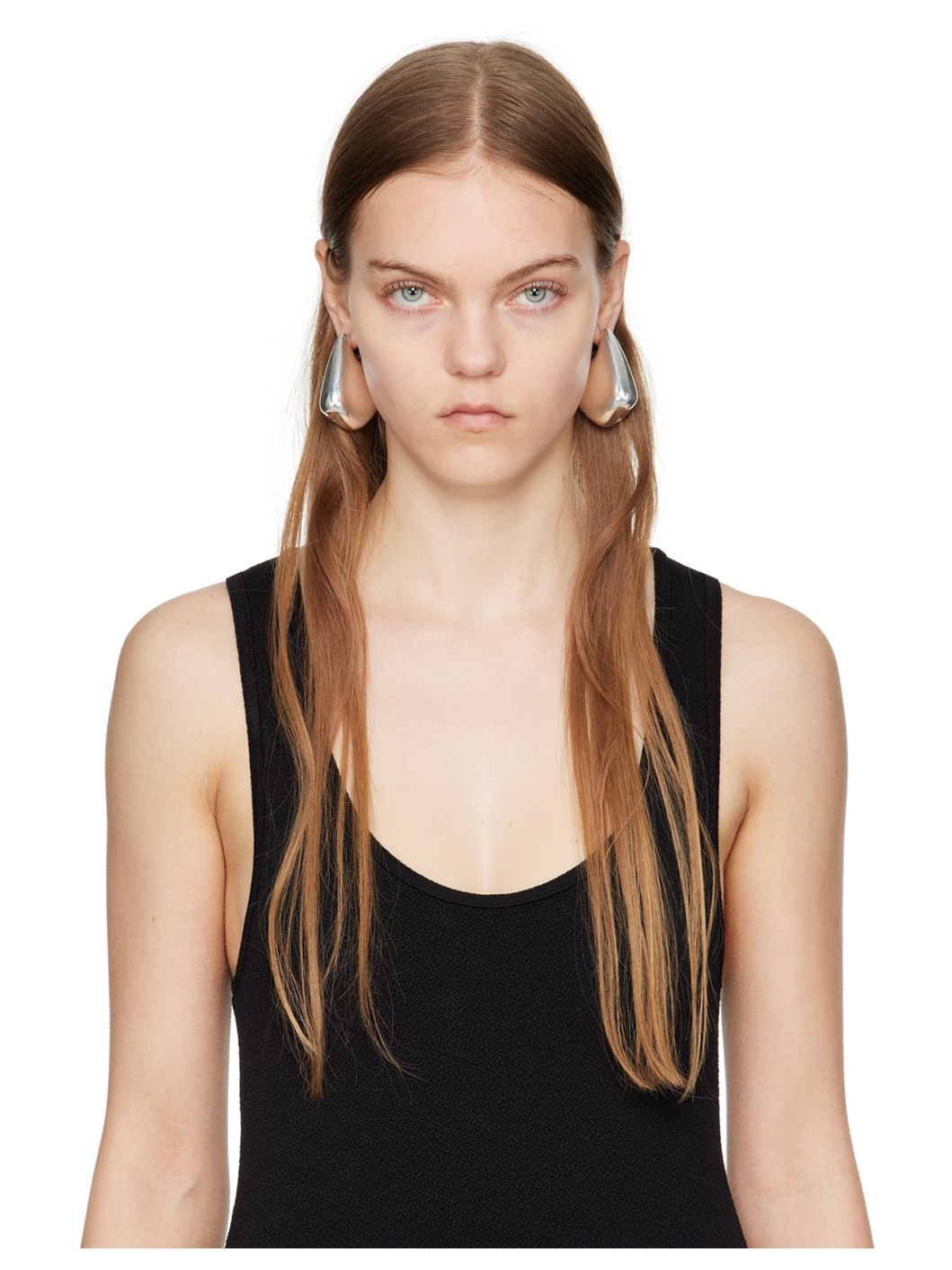 Silver Large Fin Earrings - 3
