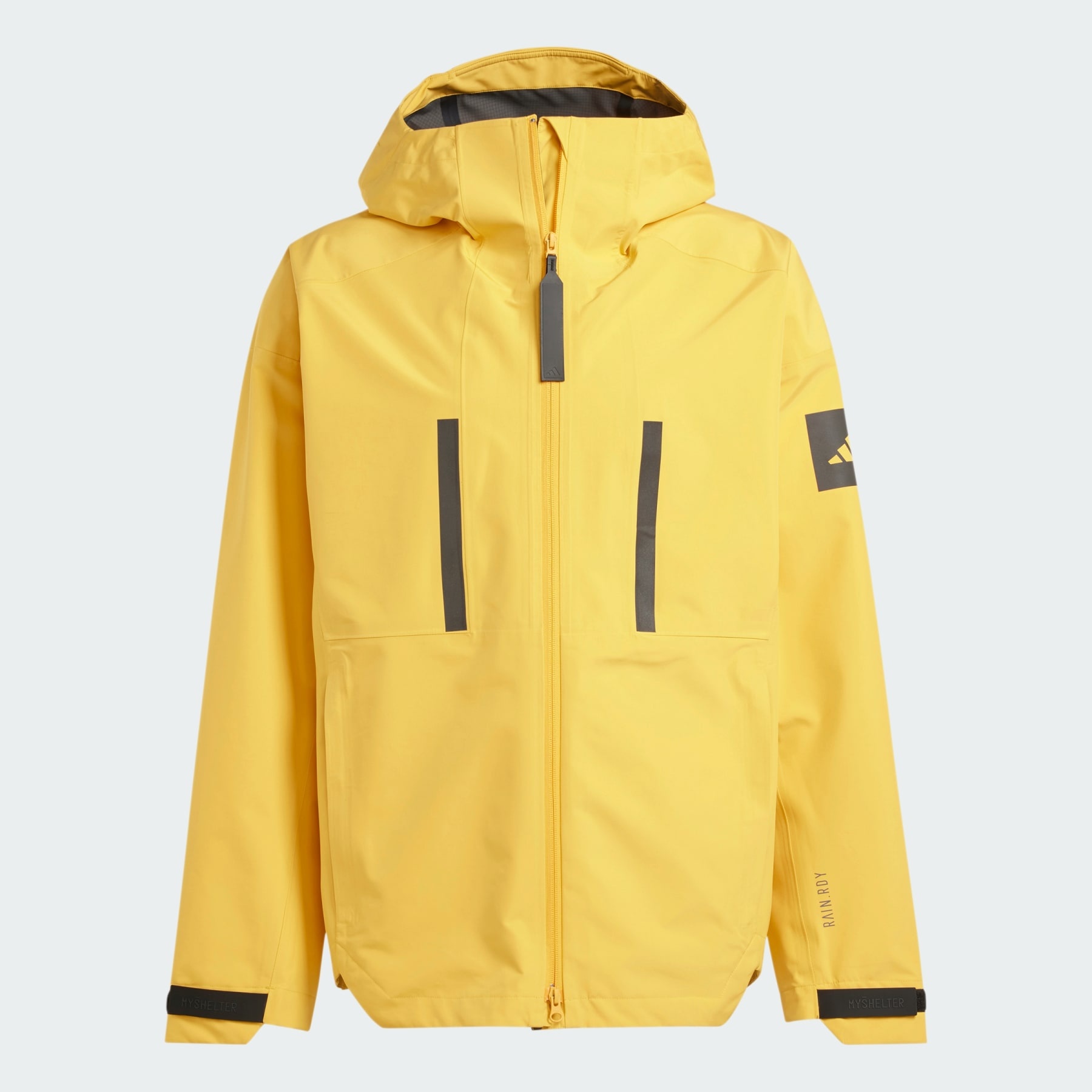 Adidas rain jacket yellow on sale