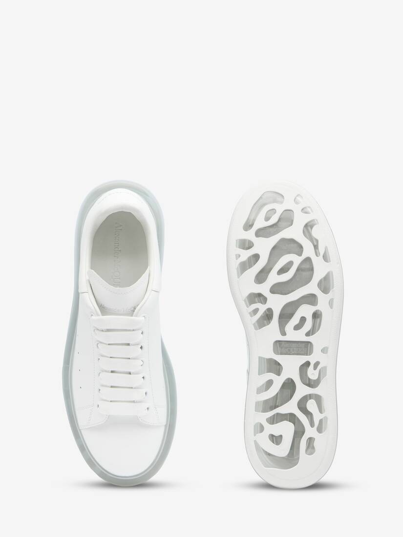 Men's Oversized Transparent Sole Sneaker in White - 4