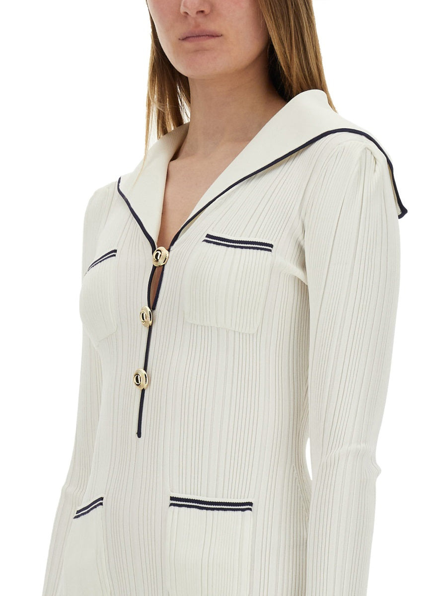 Self-Portrait Women Viscose Knit Midi Dress - 4