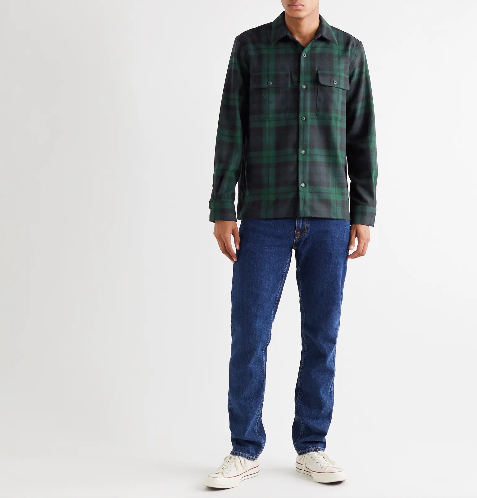 Sten Checked Wool-Blend Twill Shirt - 2