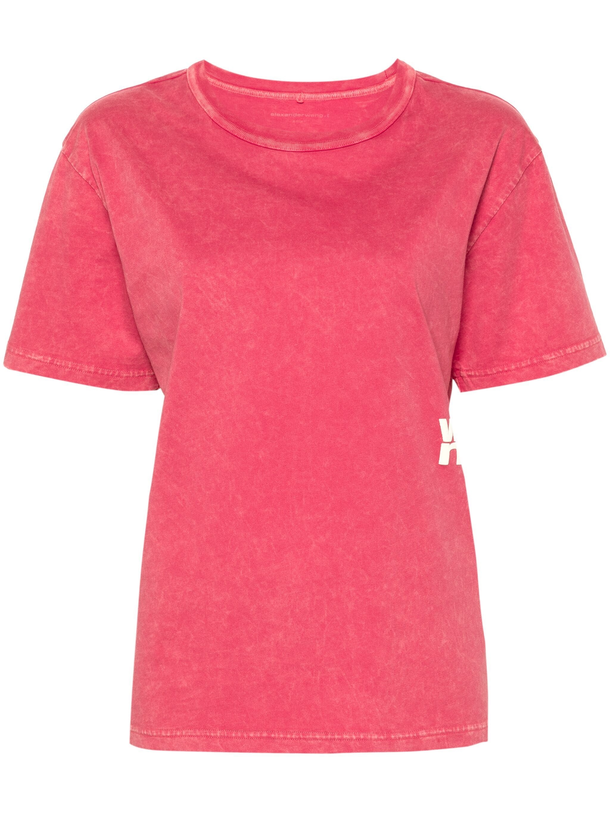 T BY ALEXANDER WANG Women W/ Puff Logo & Bound Neck Essential Jsy SS Tee - 5