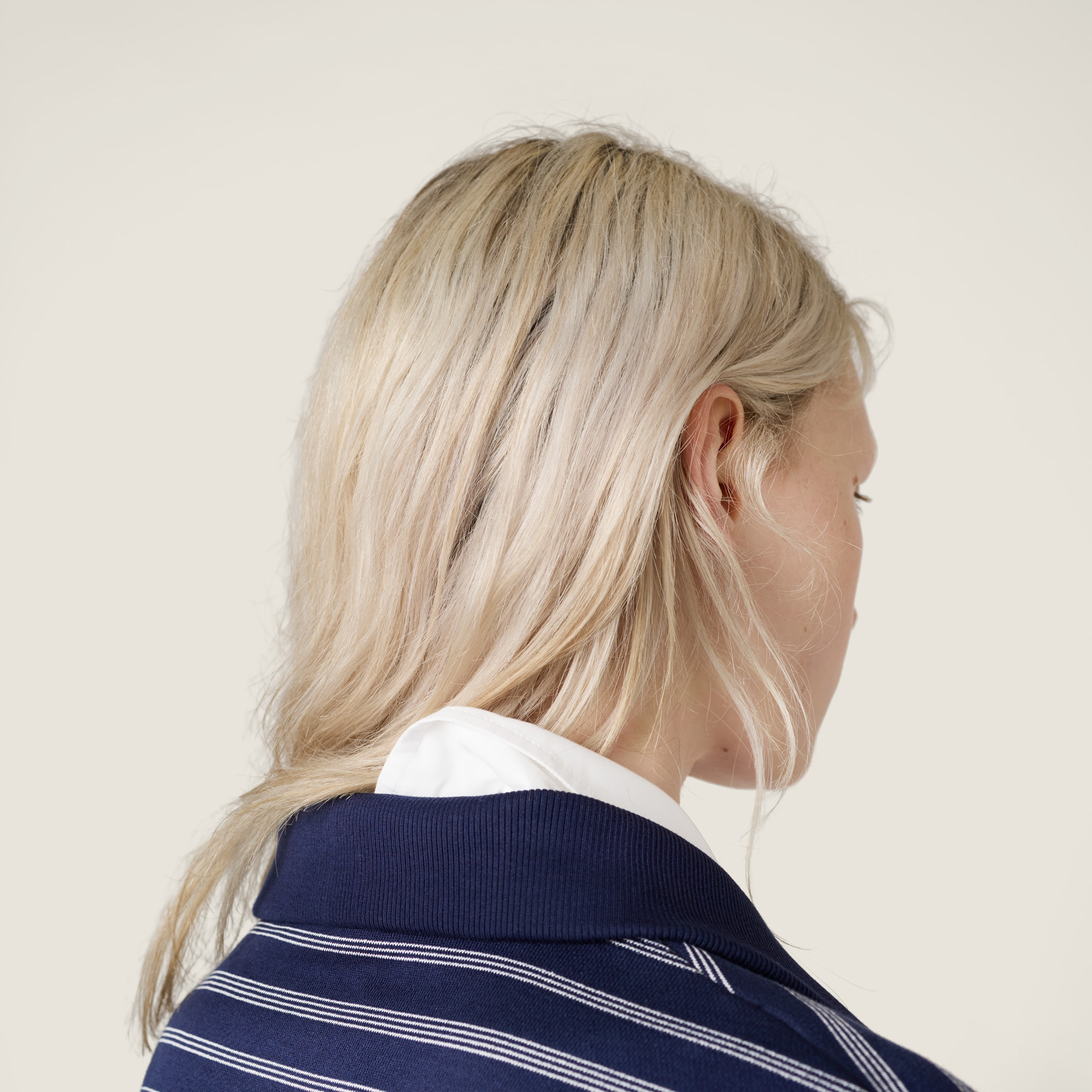 Striped zipper polo shirt - 4