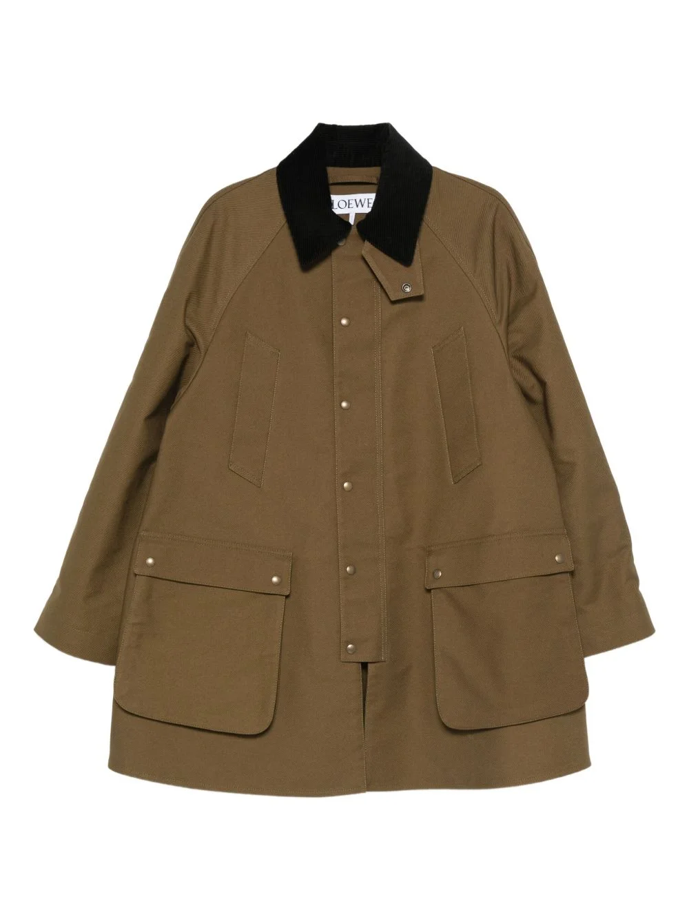 corduroy-collar jacket - 1