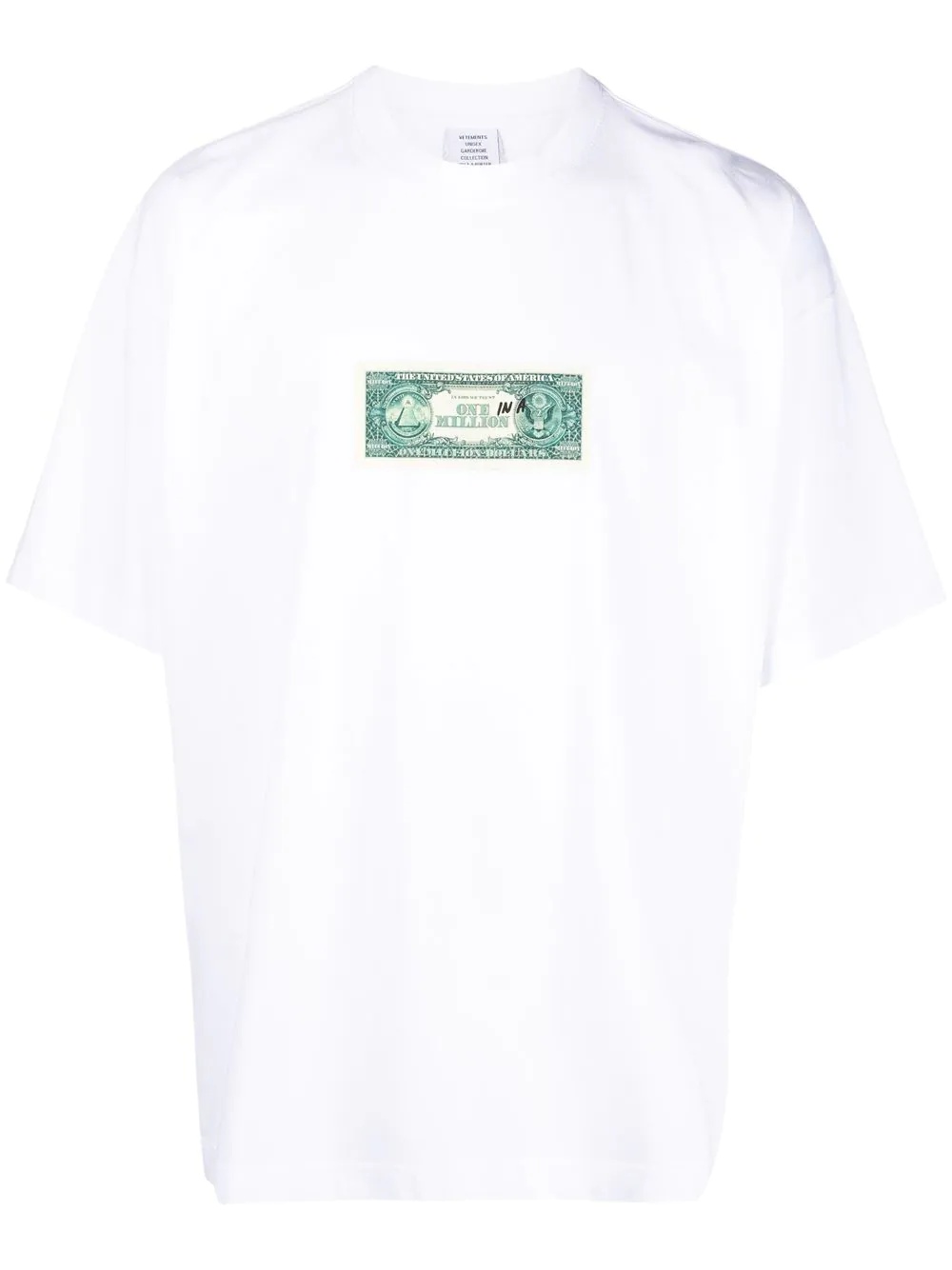 dollar-print oversized T-shirt - 1