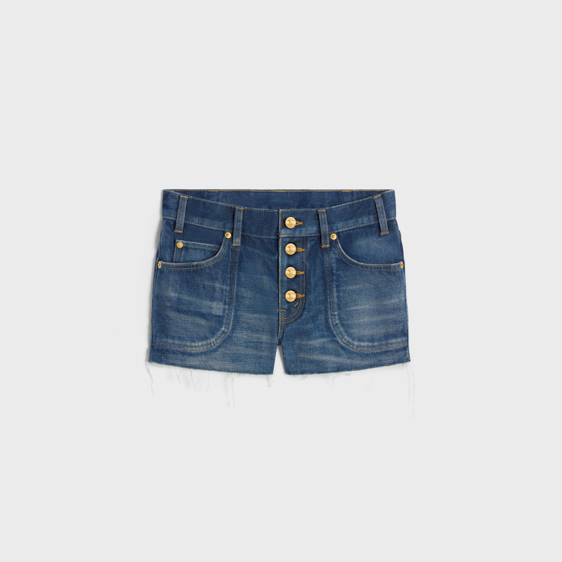 mini shorts in dark union wash denim 1