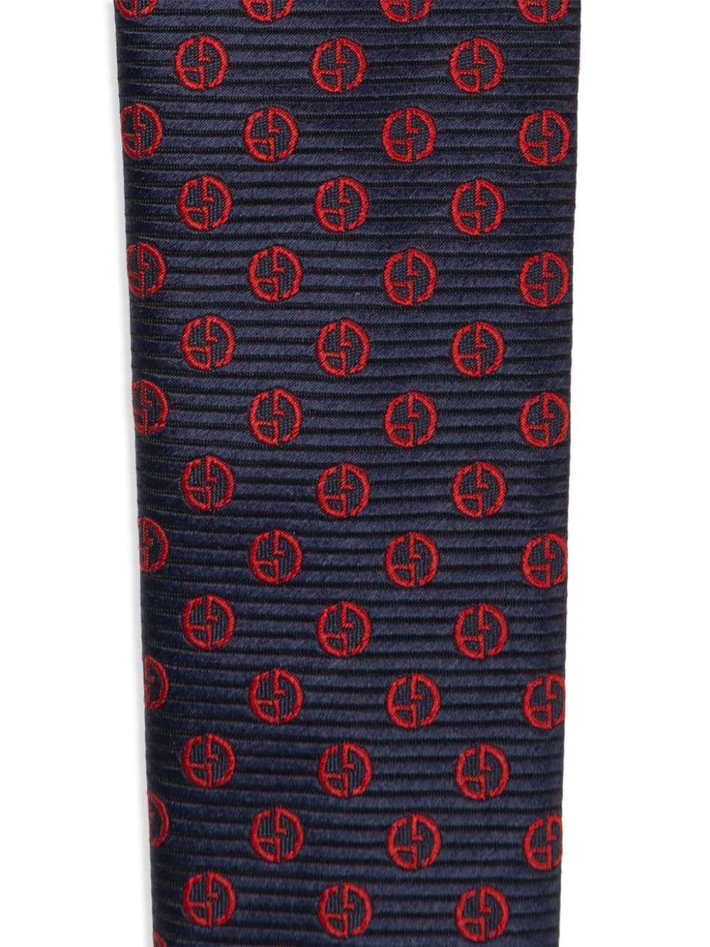 monogram-pattern silk tie - 2