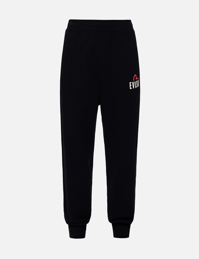SEAGULL AND KAMON PRINT SWEATPANTS 1