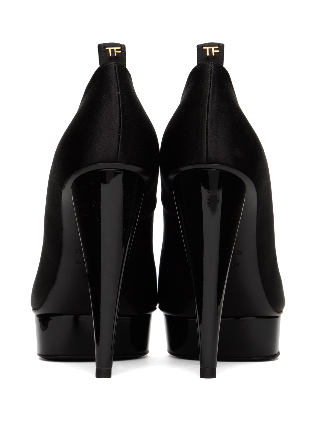 Black Satin Heels - 2