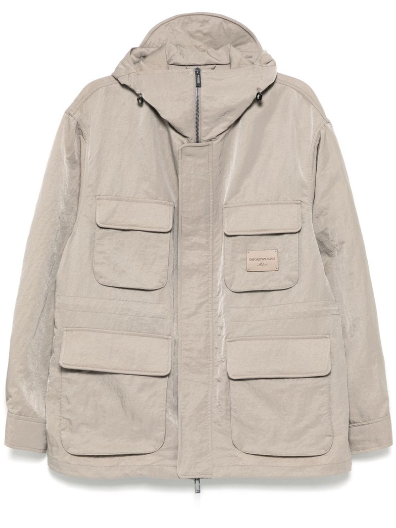 logo-patch military jacket 1