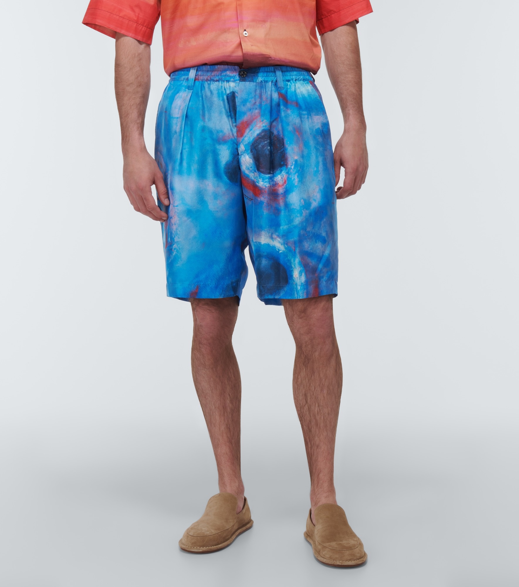 Printed silk shorts - 3