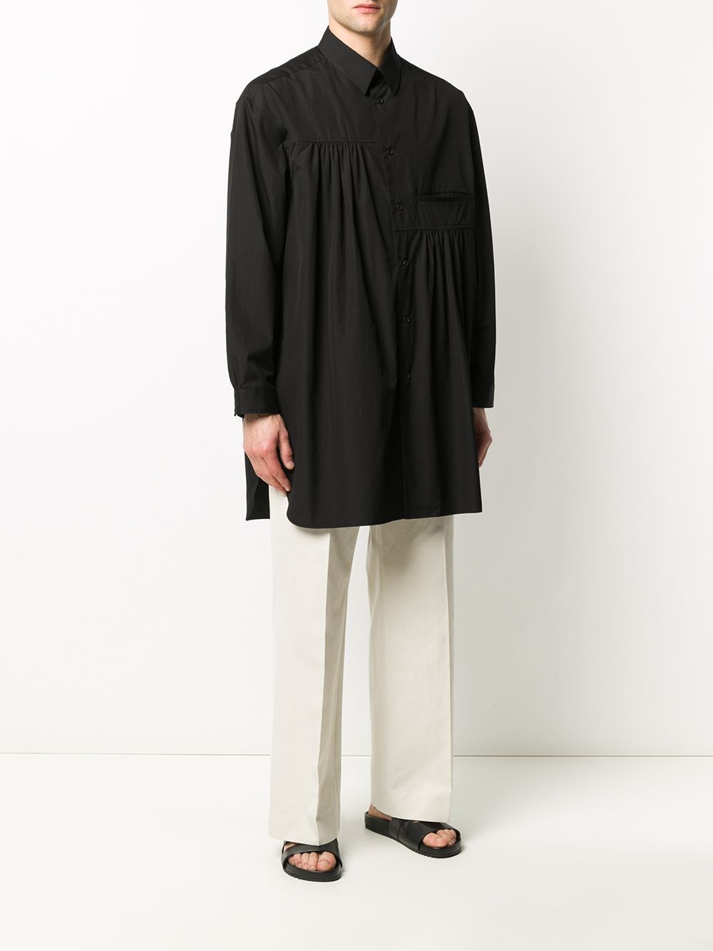 oversized pleated shirt - 3