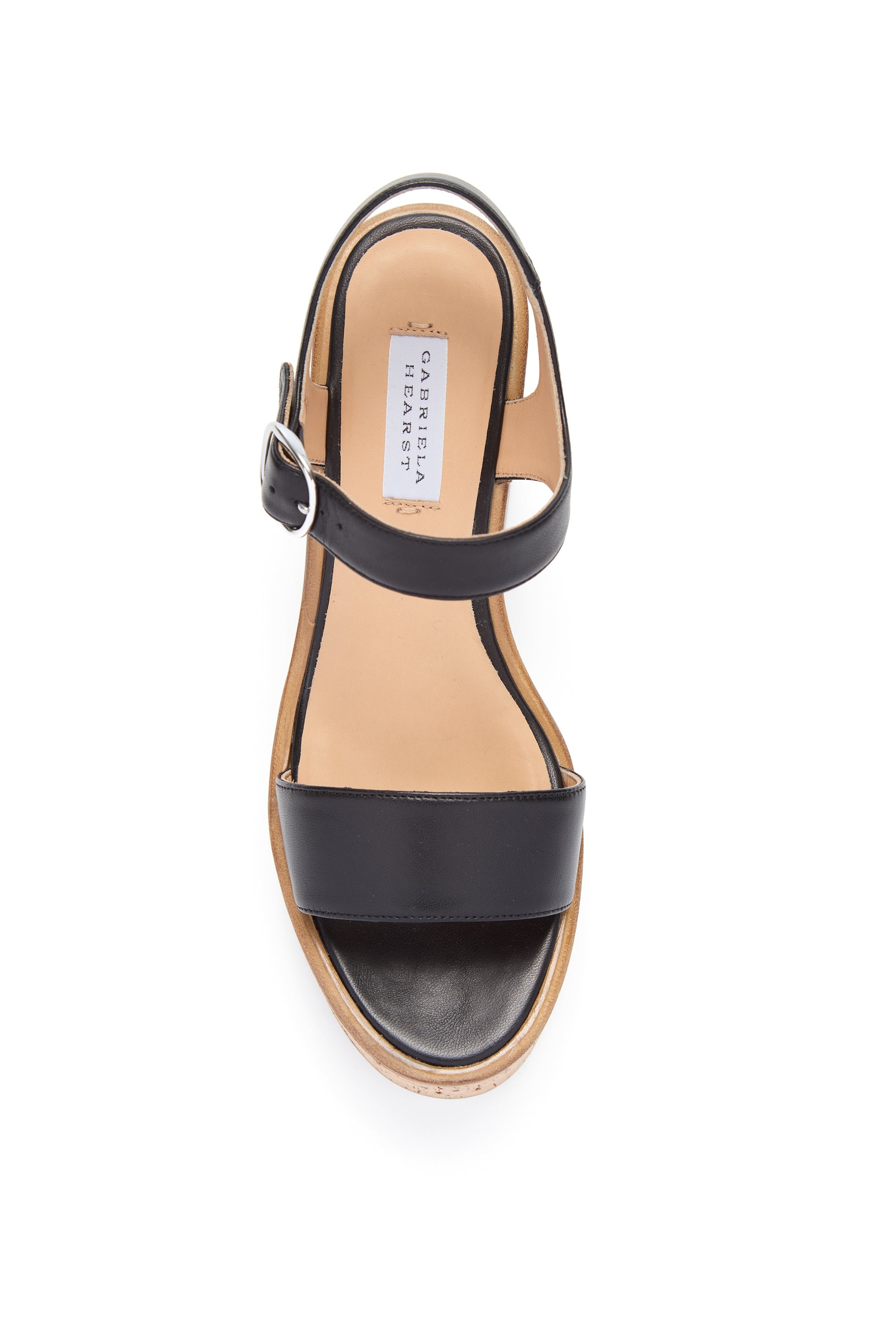 Sardis Platform Sandal in Black Nappa Leather - 4
