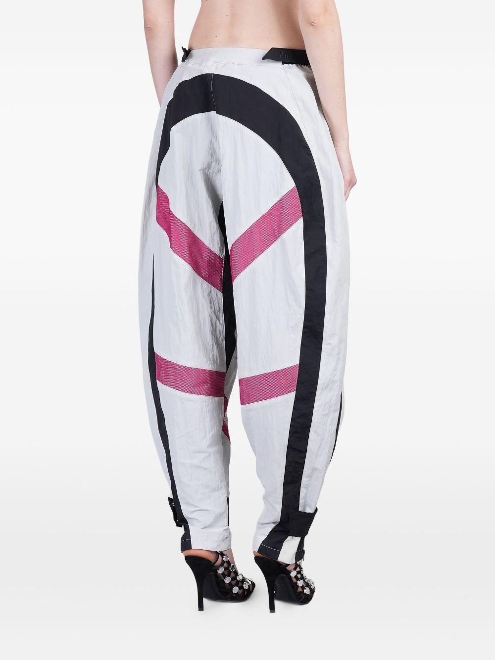 asymmetrical panelled trousers - 4