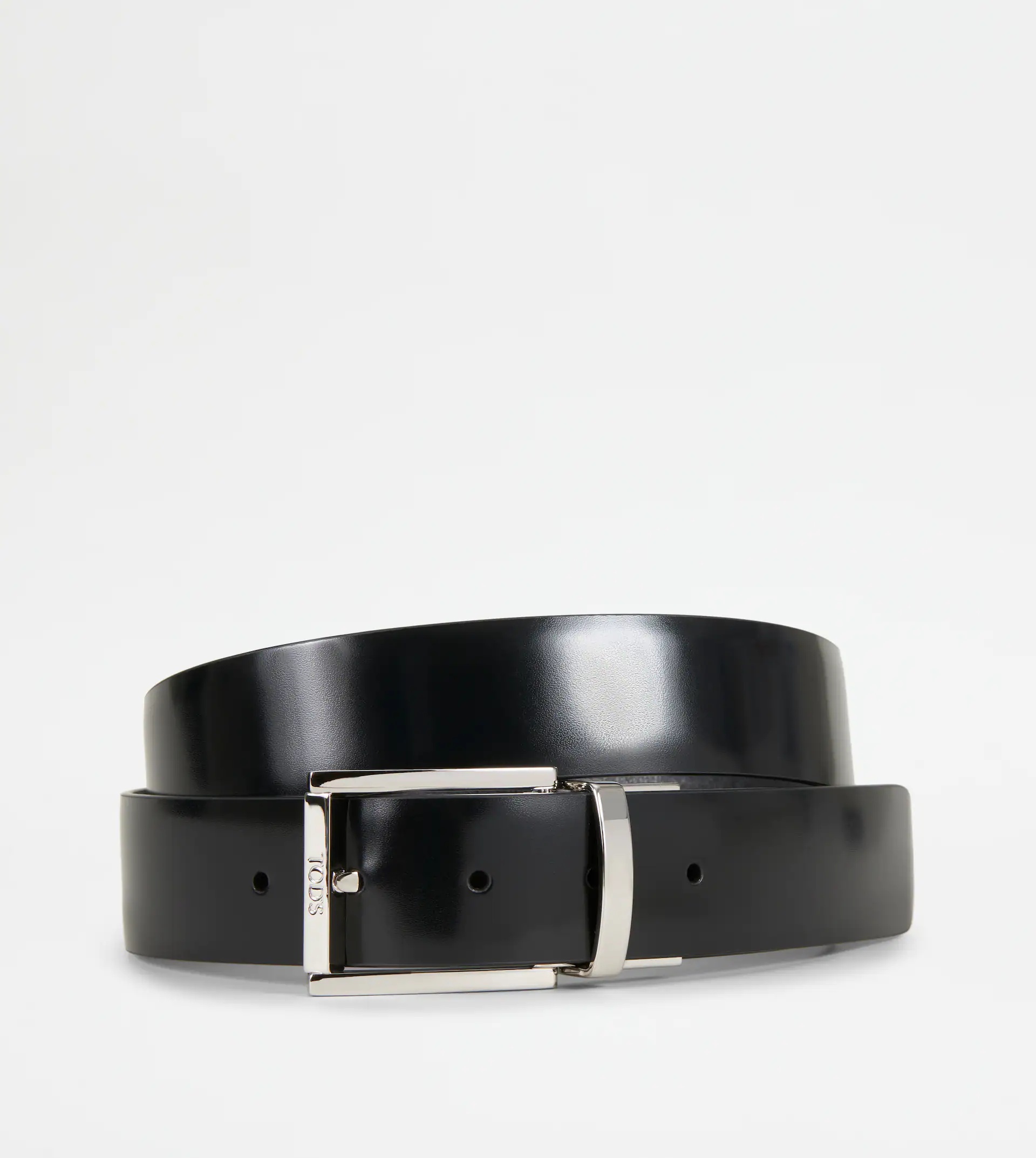 REVERSIBLE BELT IN LEATHER - BLACK - 1