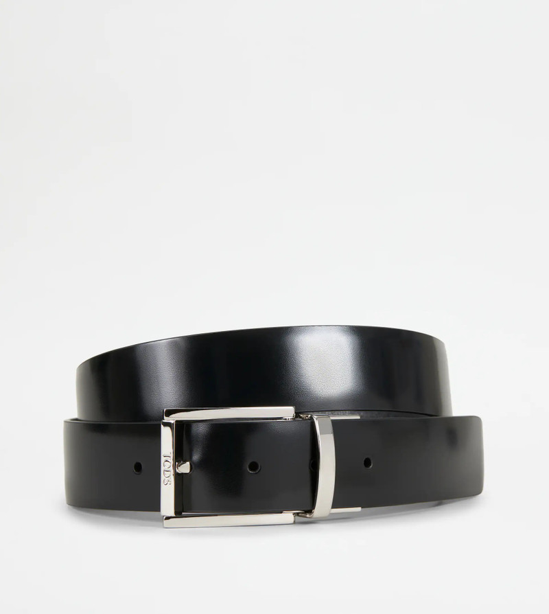 REVERSIBLE BELT IN LEATHER - BLACK 1