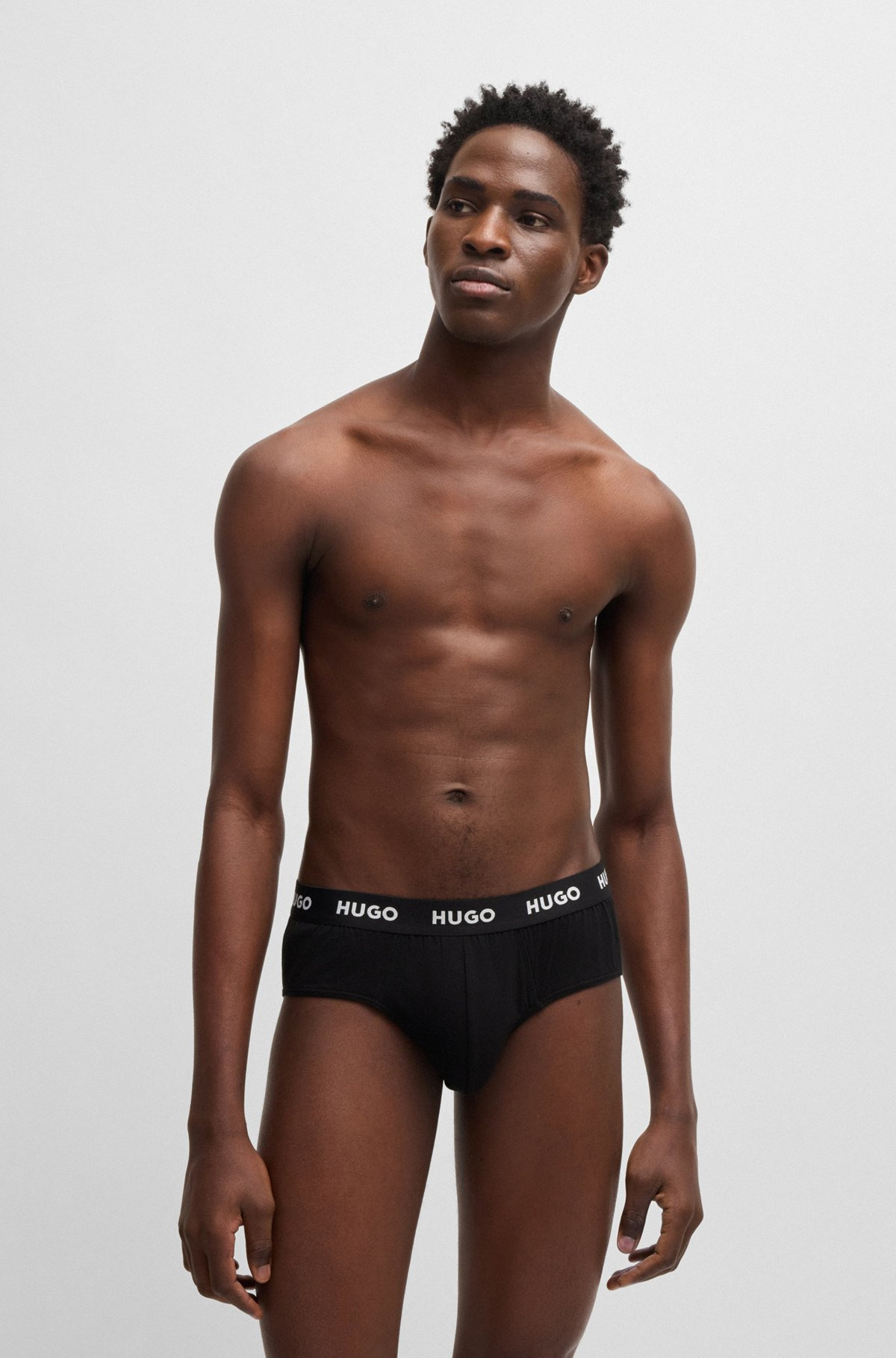 THREE-PACK OF STRETCH-COTTON BRIEFS WITH LOGO WAISTBANDS - 2
