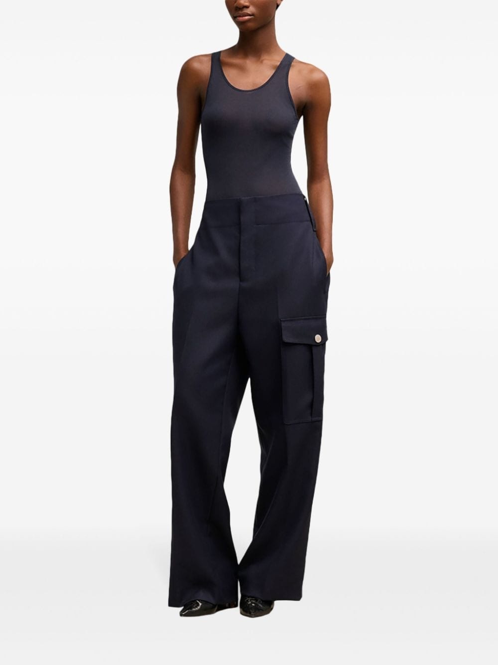 straight fit cargo trousers - 2