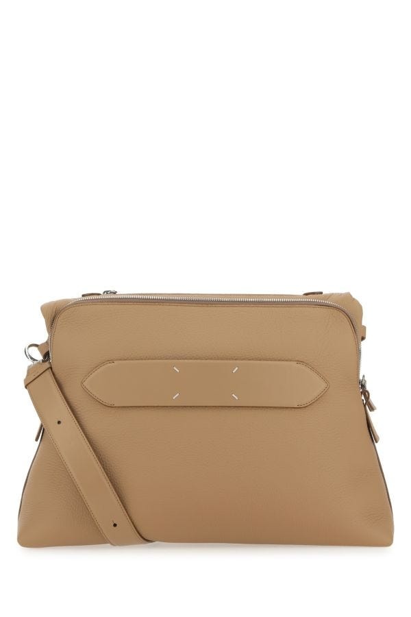 MAISON MARGIELA Camel Leather Crossbody Bag - 3