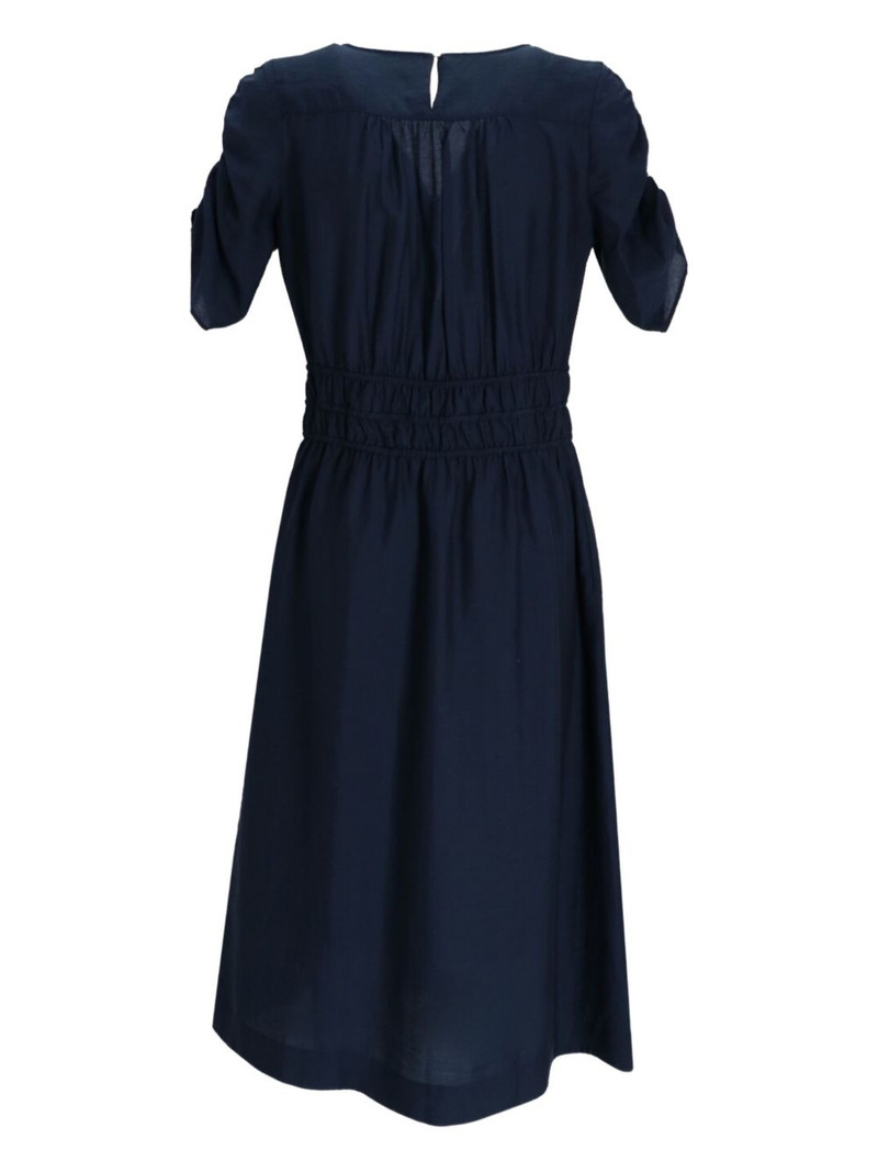 BOSS puff-sleeve midi dress outlook