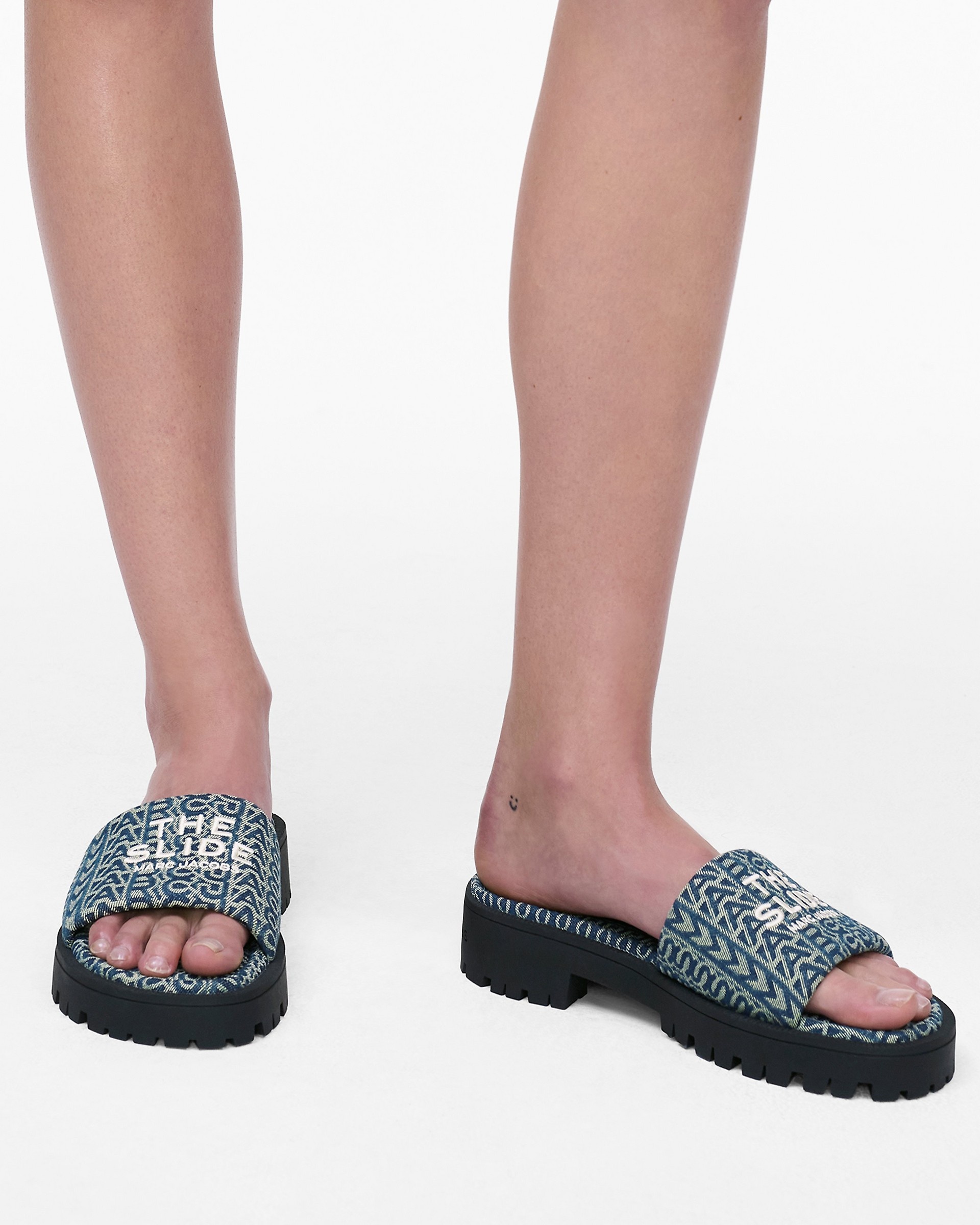フラットシューズ The Lug Sole Sandals - Marc Jacobs - Cotton - Blue Marc Jacobs Flat sandals for Women | Online Sale up to 40