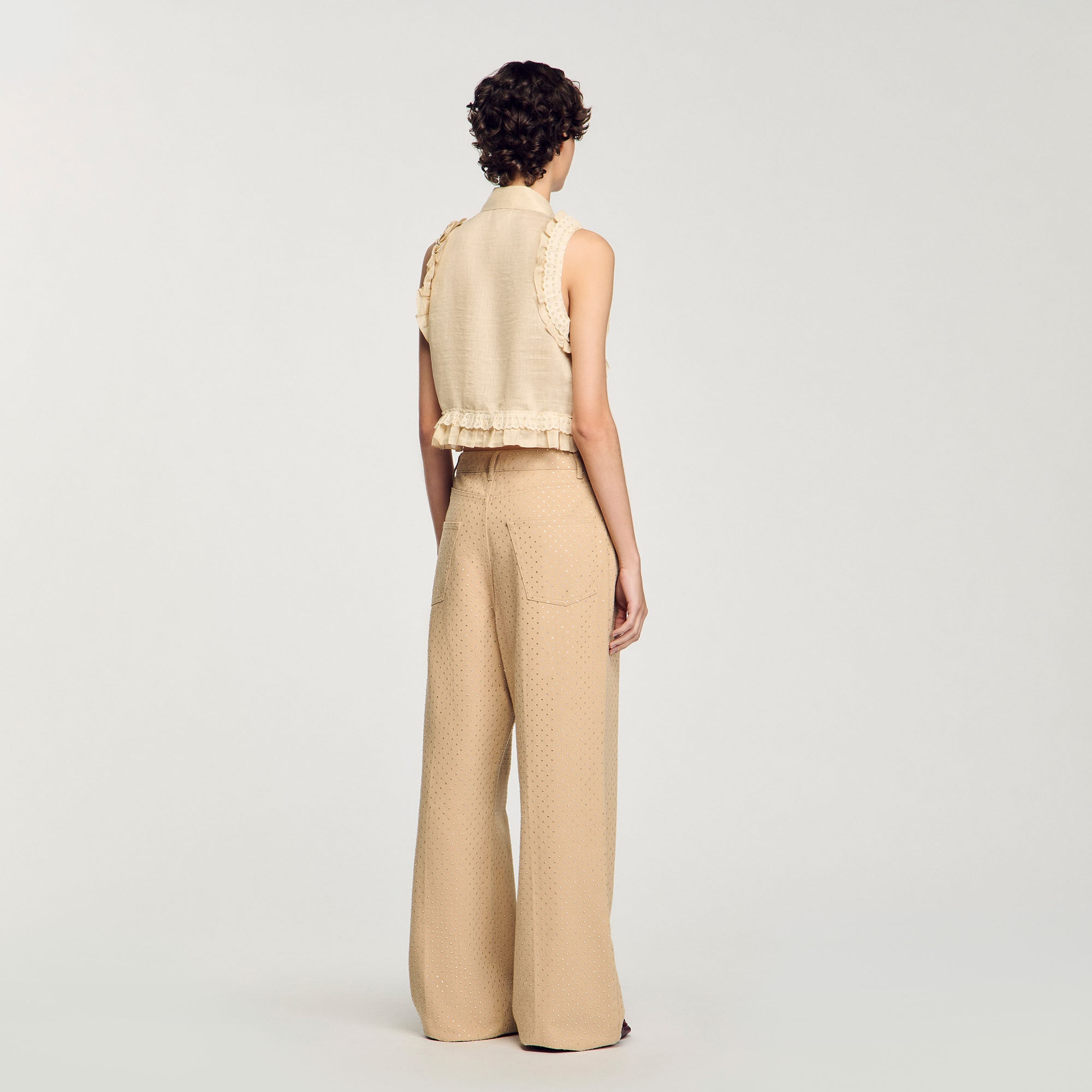 RUFFLED CROPPED SHIRT - 5