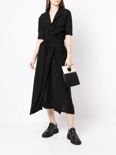 Yohji Yamamoto belted short-sleeve coat outlook